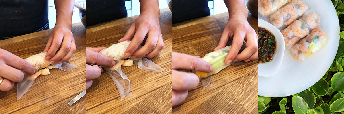 Folding. Spring rolls. Cooking tips from famous chefs.