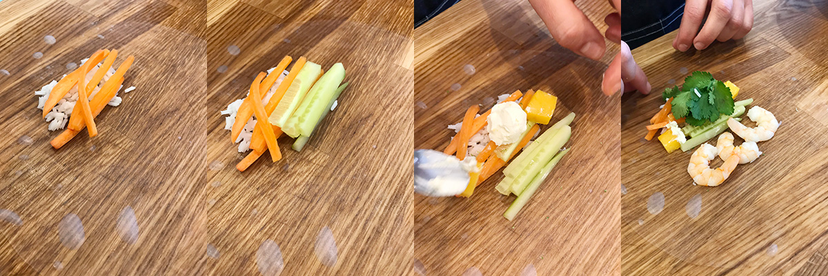 Filling for rolls. Cooking tips from famous chefs.