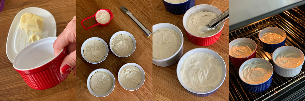 Baked curd cheesecake or zapekanka in forms