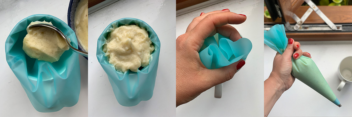 How to transfer cream into a pastry bag.