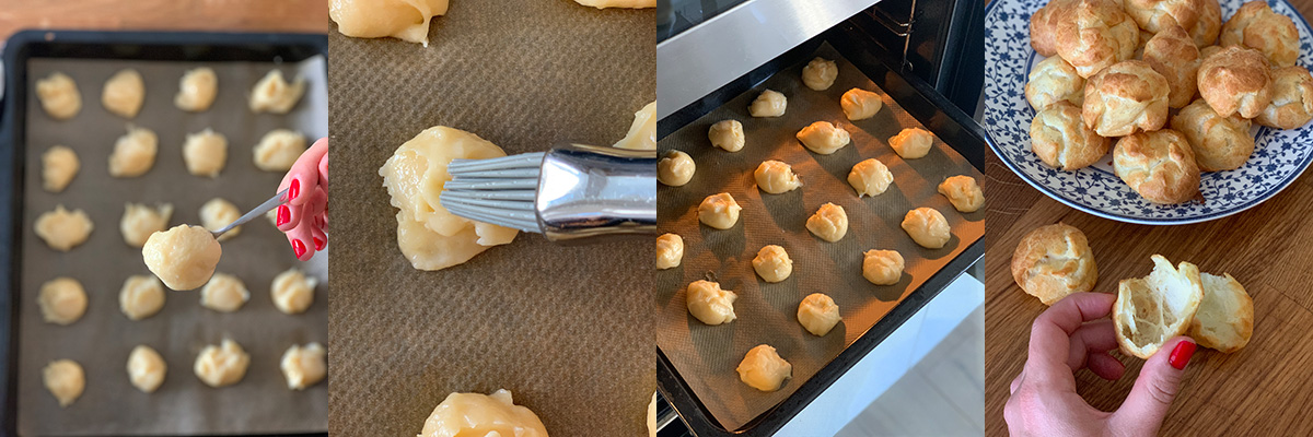 Bake chocolate-glazed éclairs. Cooking at home with step-by-step recipes.