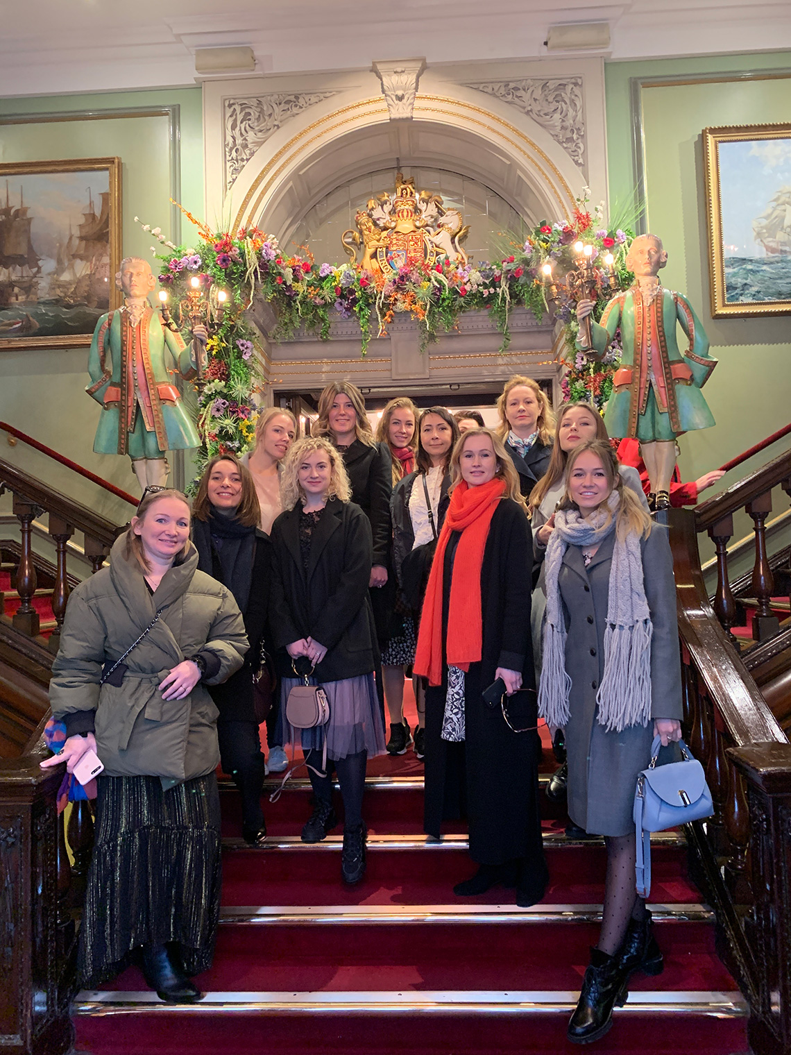 London Club Girls before Fortnum & Mason Tea Etiquette Class