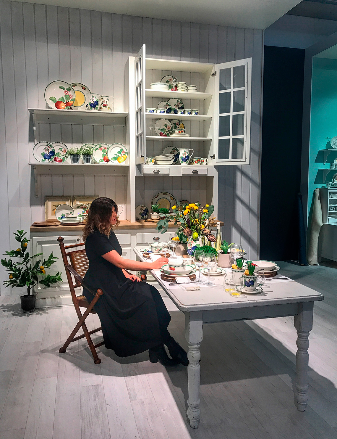 Food blogger Maria Kalenska at the Ambiente exhibition in Frankfurt