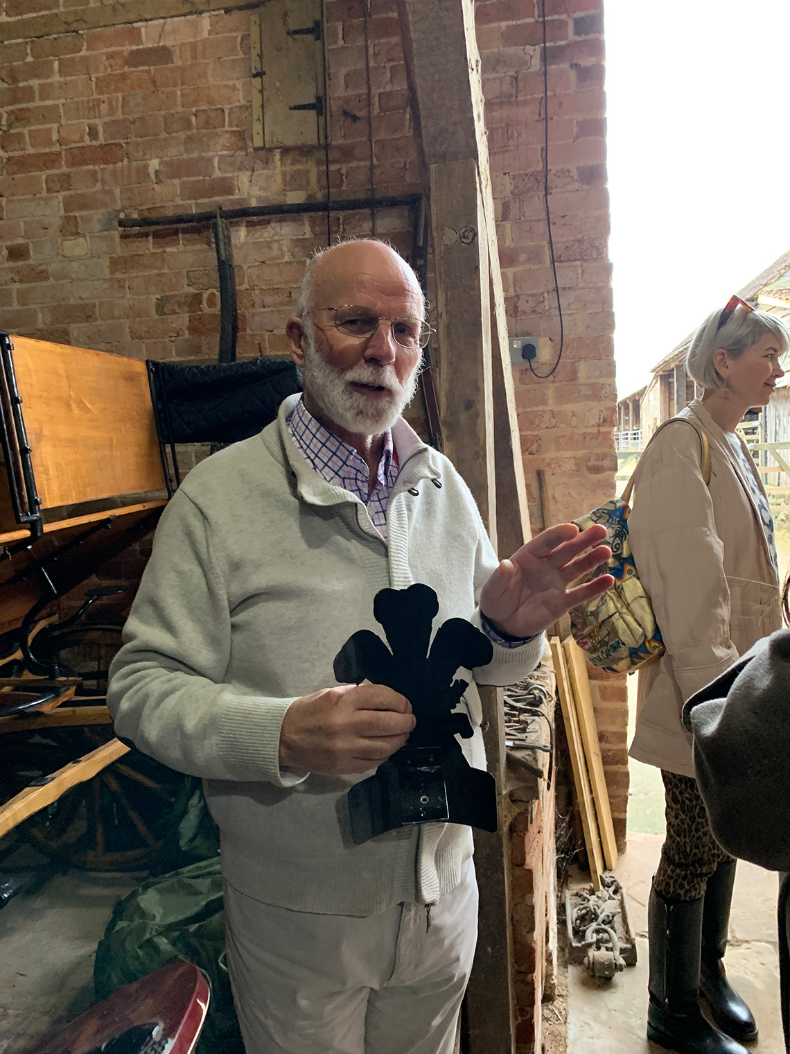 Charles Martell giving a tour of his enterprise