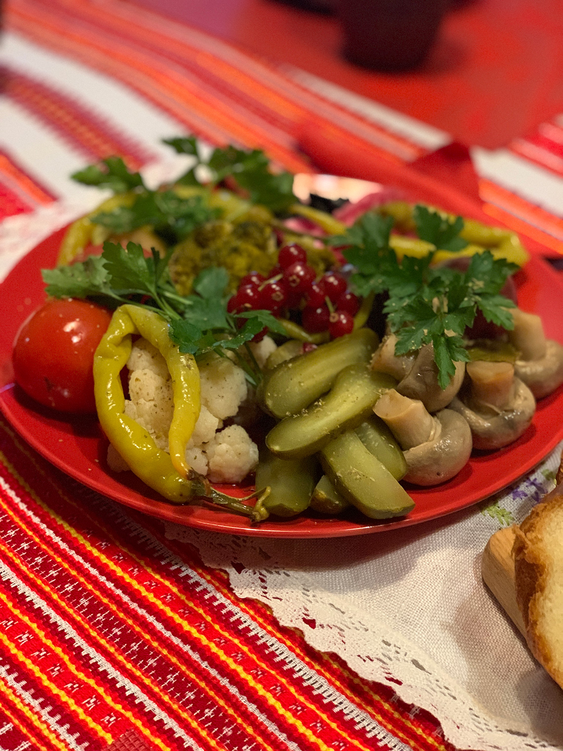 Ukrainian pickles at Pan Kotowski restaurant