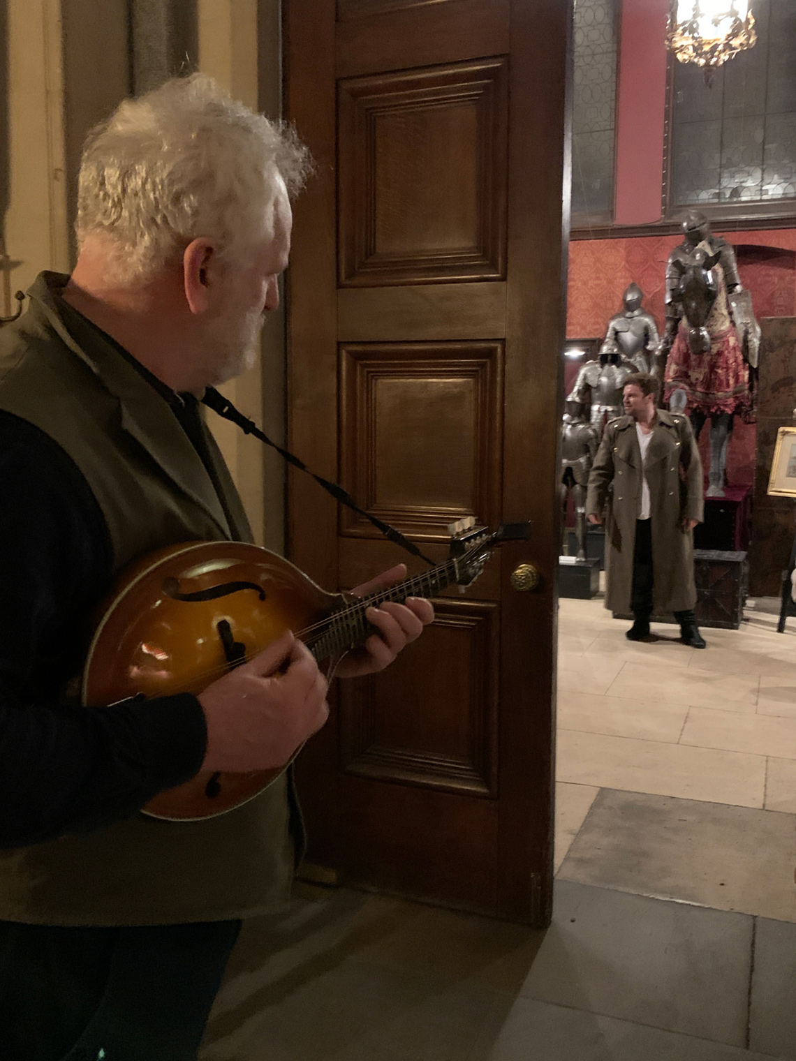 A modern minstrel at the family estate of the Earls of Sommers Eastnor Castle