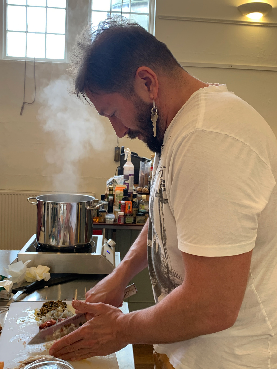 Cooking British dishes at Nika Belotserkovskaya's school