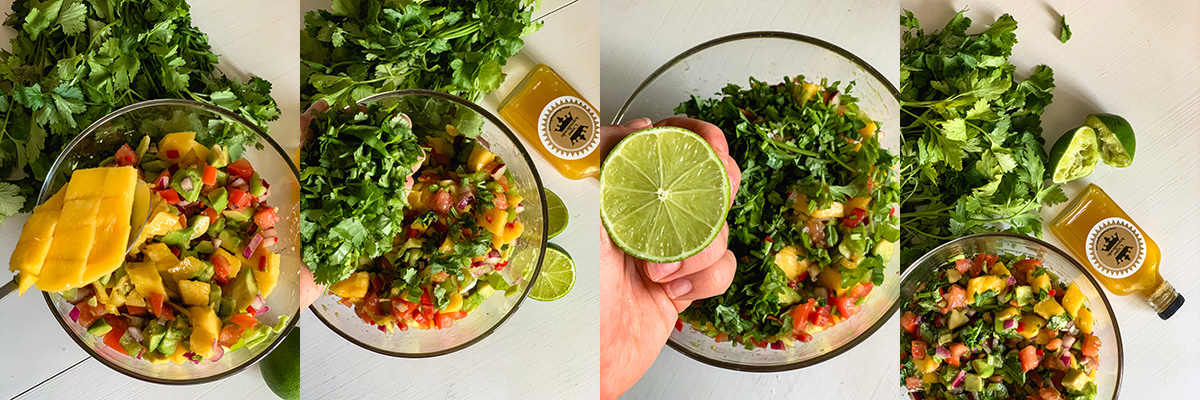 Mango Pico de Gallo. Salad with mango.