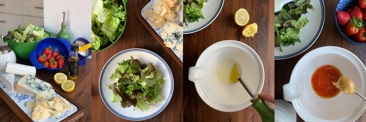 Four cheese salad - step 1