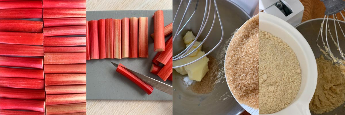 Rhubarb frangipane tart